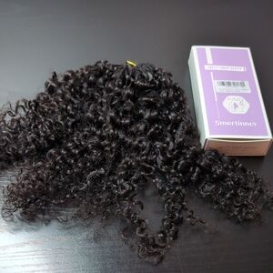 18 Inch Burmese Curly Crochet Real Human Hair 50 Strands Natural Black